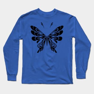 black and white butterfly 3 Long Sleeve T-Shirt